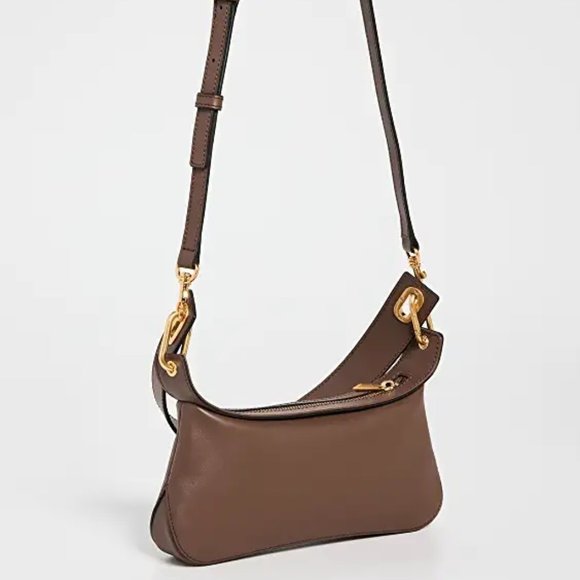 Gorgeous Oroton Sydney AU Dark Chocolate Leather North Shoulder Bag NWT - Picture 3 of 8